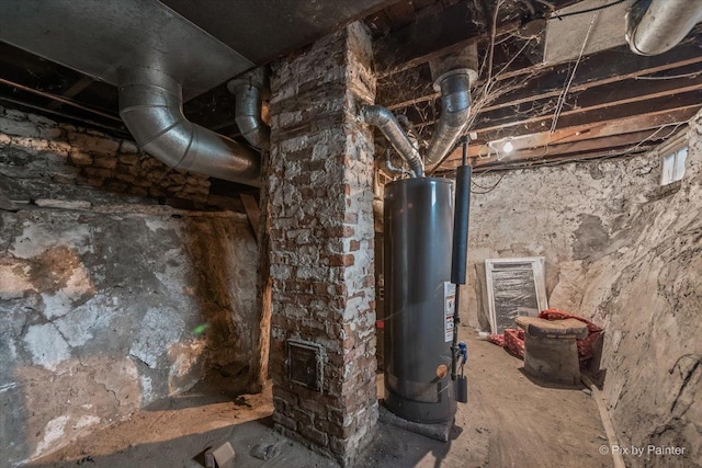 utilities featuring gas water heater