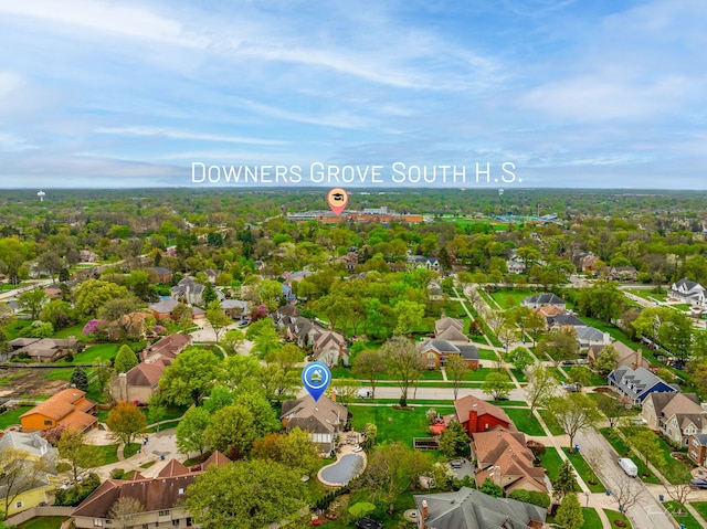 5930 Hillcrest Ct, Downers Grove, IL 60516 - bird's eye view featuring a residential view