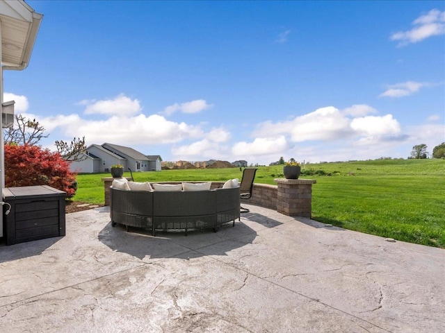 view of patio featuring outdoor lounge area