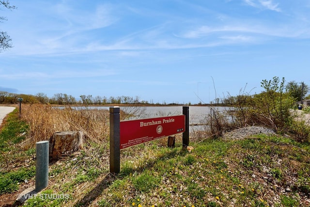 exterior space featuring a water view