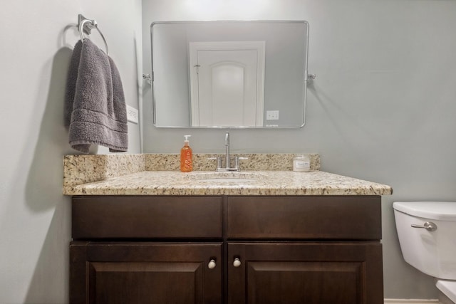 half bath with toilet and vanity