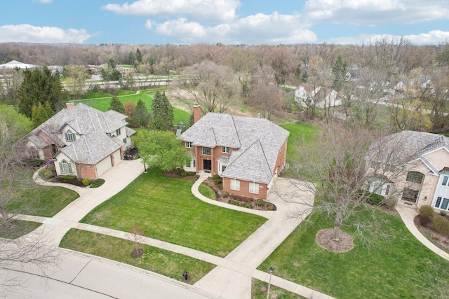 drone / aerial view featuring a residential view