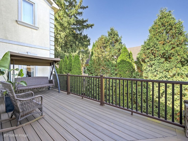 view of wooden terrace