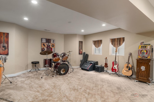 1330 Kurtis Ln, Lake Forest, IL 60045 - recreation room with carpet floors, recessed lighting, and baseboards