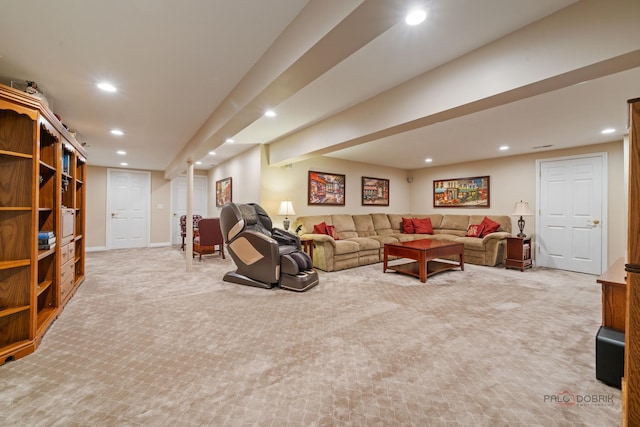 1330 Kurtis Ln, Lake Forest, IL 60045 - living area featuring recessed lighting and carpet