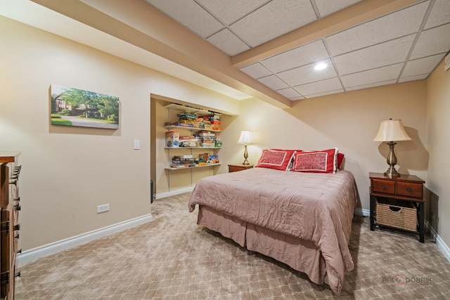 1330 Kurtis Ln, Lake Forest, IL 60045 - carpeted bedroom with a paneled ceiling, baseboards, and recessed lighting