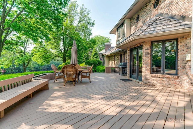 1330 Kurtis Ln, Lake Forest, IL 60045 - deck featuring outdoor dining space and a grill