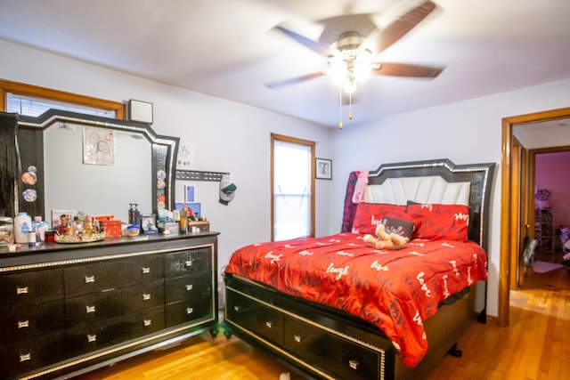 bedroom featuring wood finished floors