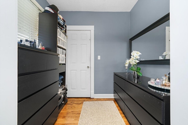 interior space featuring light wood finished floors