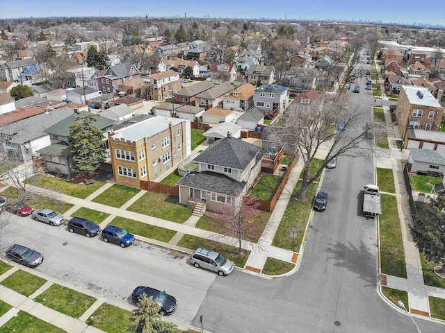 drone / aerial view with a residential view