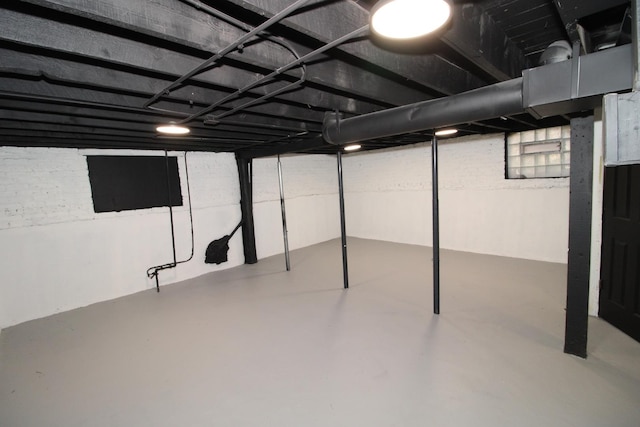 view of basement