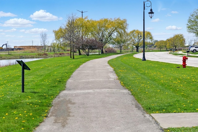 412 Towne Center Blvd, Shorewood, IL 60404 - view of community with a yard and a water view