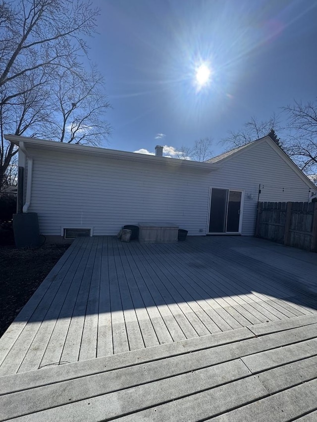 wooden deck with fence