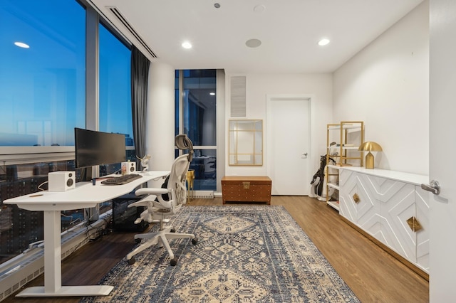 110 W Superior St Unit 2301, Chicago, IL 60654 - home office featuring wood finished floors and recessed lighting
