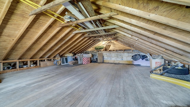 view of attic
