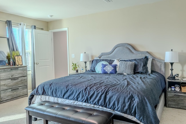 bedroom with carpet floors