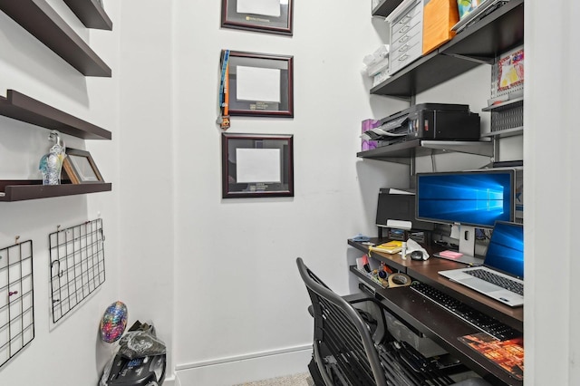 view of office area