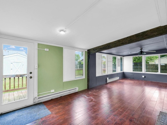 1045 Briarcliff Dr, Rantoul, IL 61866 - unfurnished sunroom featuring a baseboard heating unit