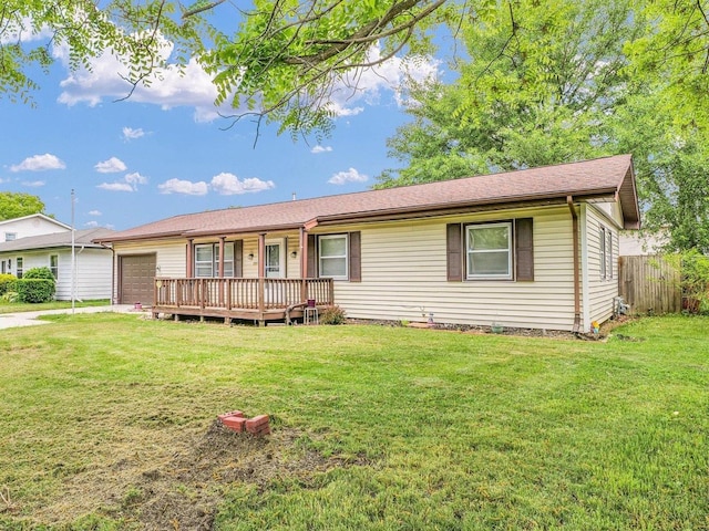 1045 Briarcliff Dr, Rantoul, IL 61866 - ranch-style house with a garage and driveway