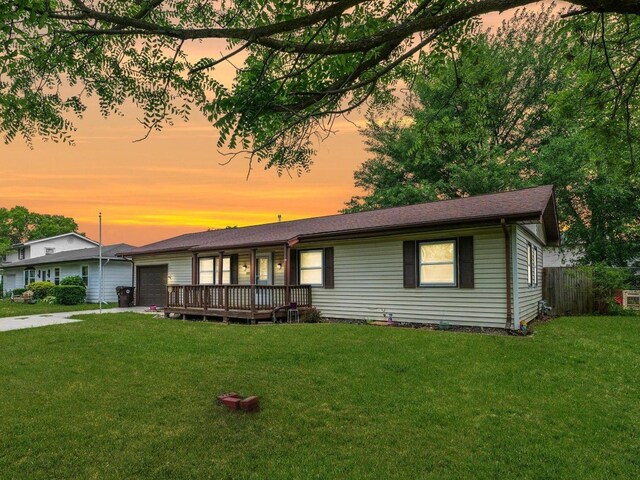 1045 Briarcliff Dr, Rantoul, IL 61866 - single story home with an attached garage and concrete driveway