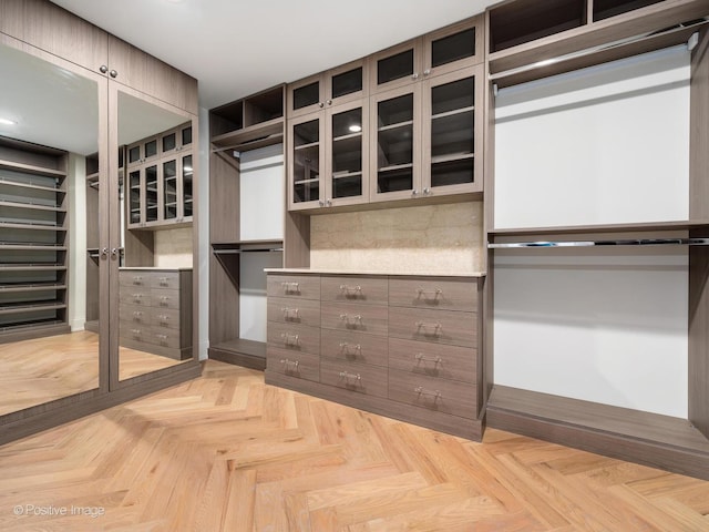 view of walk in closet