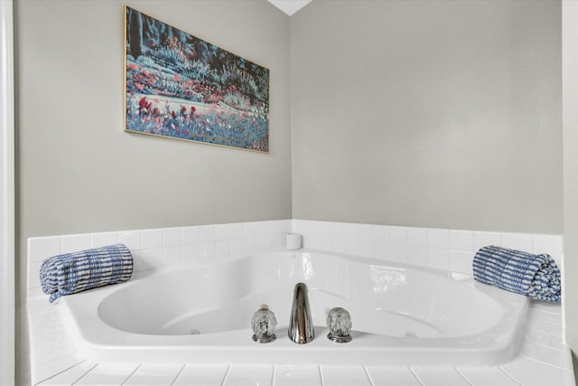 bathroom with a jetted tub