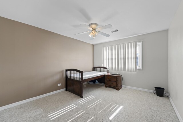 6135 W 94th St Unit C5, Oak Lawn, IL 60453 - unfurnished bedroom with carpet, baseboards, and ceiling fan