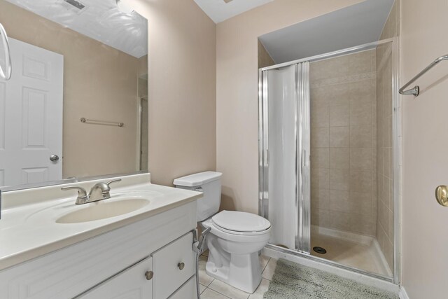 6135 W 94th St Unit C5, Oak Lawn, IL 60453 - full bath with shower / bathtub combination with curtain, vanity, toilet, and tile patterned flooring