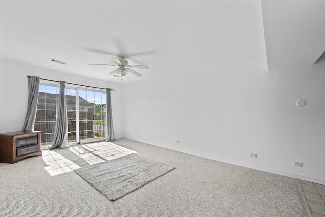 6135 W 94th St Unit C5, Oak Lawn, IL 60453 - carpeted spare room featuring a ceiling fan and baseboards