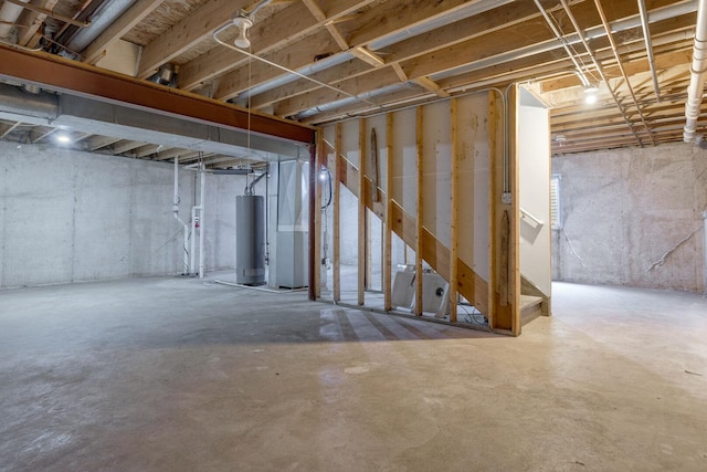 169 Waterbury Cir, Oswego, IL 60543 - unfinished basement with water heater