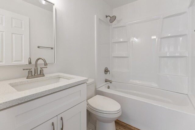 1062 Matfield Ct Unit 1062, Schaumburg, IL 60193 - bathroom with toilet, vanity, shower / bath combination, and wood finished floors