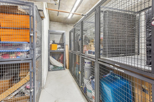 view of storage area