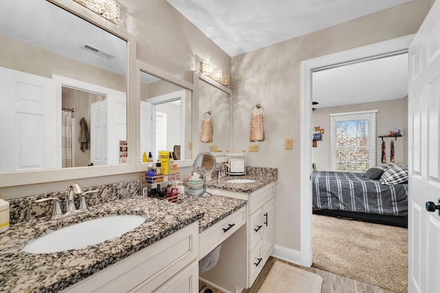 5255 Crescent Green Ct, Morris, IL 60450 - bathroom featuring baseboards, visible vents, and vanity