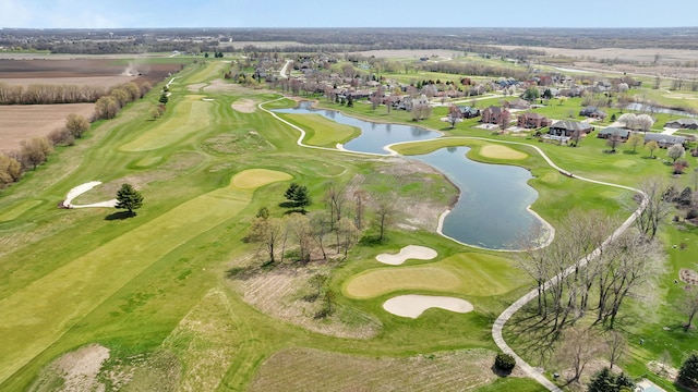 5255 Crescent Green Ct, Morris, IL 60450 - aerial view with golf course view, a water view, and a residential view