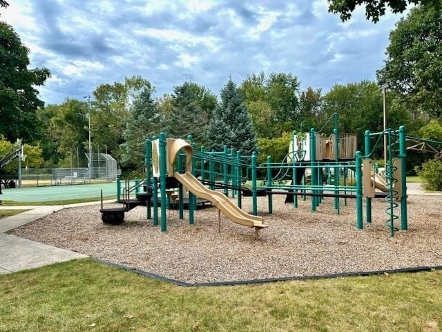 community playground featuring fence