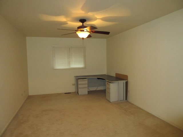 24541 S Wildwood Trl, Crete, IL 60417 - unfurnished office with light colored carpet and ceiling fan