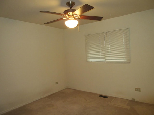 24541 S Wildwood Trl, Crete, IL 60417 - empty room featuring light carpet, a ceiling fan, and visible vents