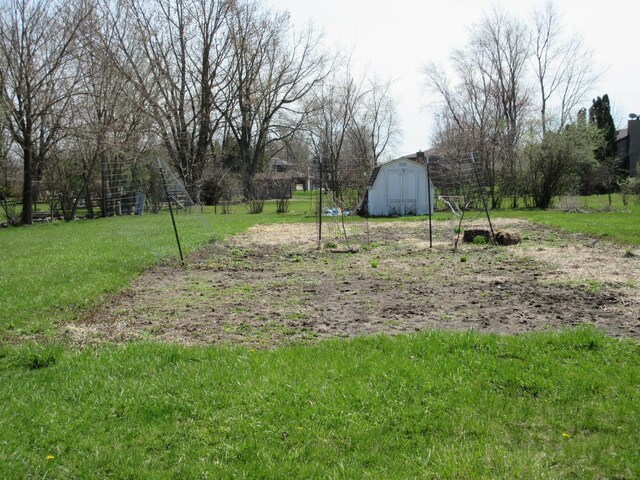 24541 S Wildwood Trl, Crete, IL 60417 - view of yard with an outdoor structure and a storage shed