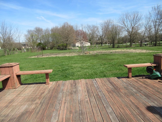 24541 S Wildwood Trl, Crete, IL 60417 - wooden terrace with a yard