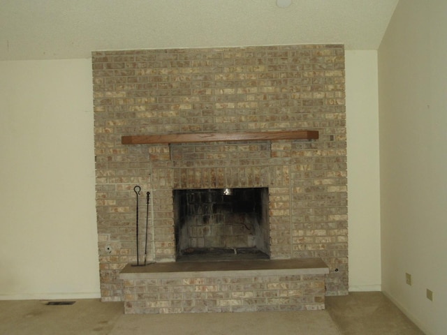 24541 S Wildwood Trl, Crete, IL 60417 - details featuring baseboards, carpet flooring, and a fireplace