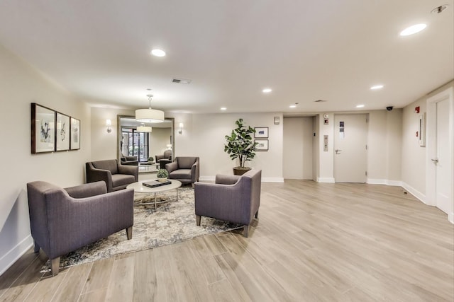 community lobby with visible vents