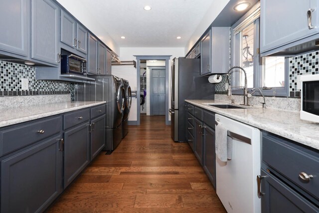 554 Fairway Dr, El Paso, IL 61738 - interior space featuring dark wood finished floors