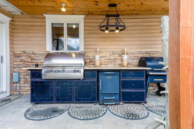 554 Fairway Dr, El Paso, IL 61738 - view of patio with area for grilling and grilling area