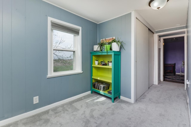 1926 County Road 2800 E, Minonk, IL 61760 - hall featuring carpet flooring, baseboards, and ornamental molding