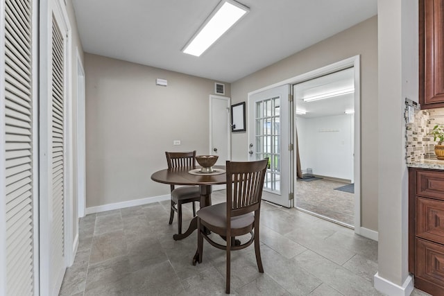 439 N Highview Ave, Elmhurst, IL 60126 - dining space featuring baseboards and visible vents