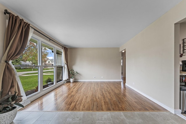 439 N Highview Ave, Elmhurst, IL 60126 - empty room with baseboards and wood finished floors