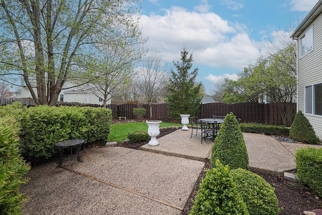 view of patio / terrace featuring a fenced backyard