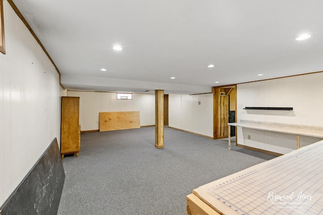511 N Cleveland Ave, Bradley, IL 60915 - finished basement featuring carpet and recessed lighting