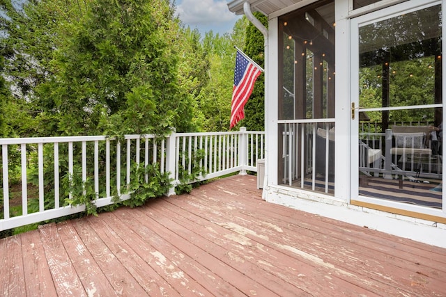 view of wooden deck