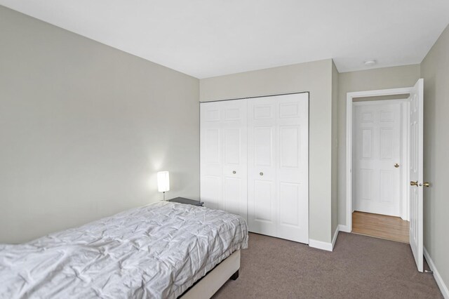 680 Marilyn Ave Unit 201, Glendale Heights, IL 60139 - carpeted bedroom featuring baseboards and a closet